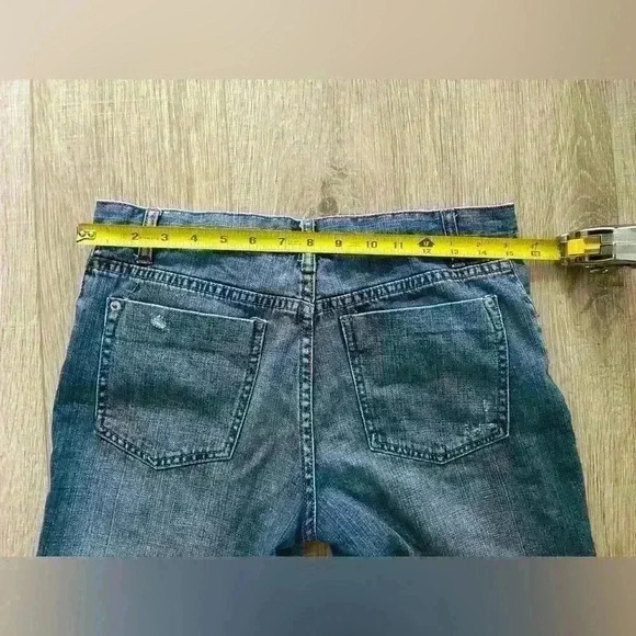 MOSSIMO -Denim Cutoff Short Size 4. Skinny Boyfriend with Made in Detroit patch - Picture 6 of 9